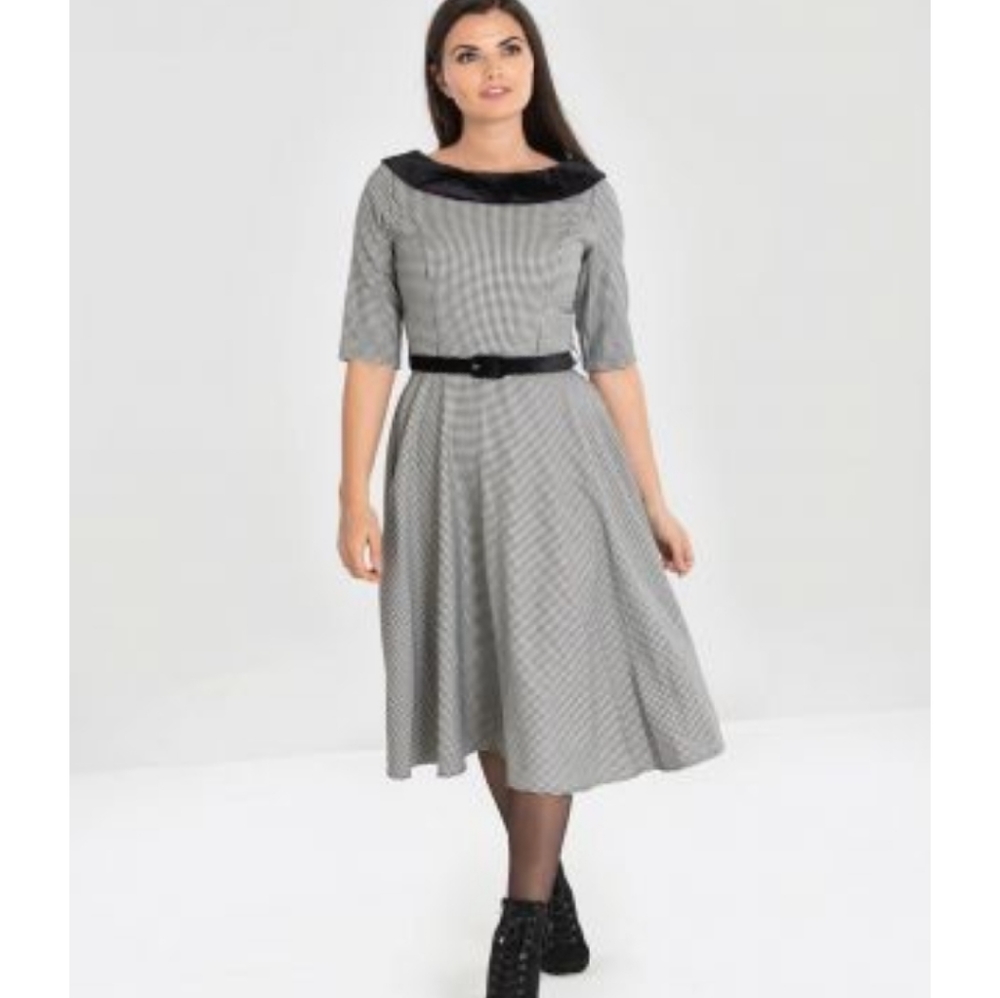 Hell Bunny Vintage Black and White Dress